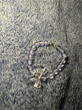 Clear Beaded Flower Bracelet - Women Jewelry